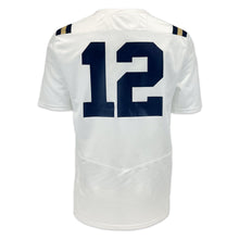 Load image into Gallery viewer, Navy Under Armour 2024 Sideline Replica #12 Football Jersey (White)