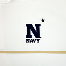 Load image into Gallery viewer, Navy Under Armour Sideline Playoff Chest Stripe Polo (White)