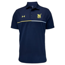 Load image into Gallery viewer, Navy Under Armour Sideline Playoff Chest Stripe Polo (Navy)