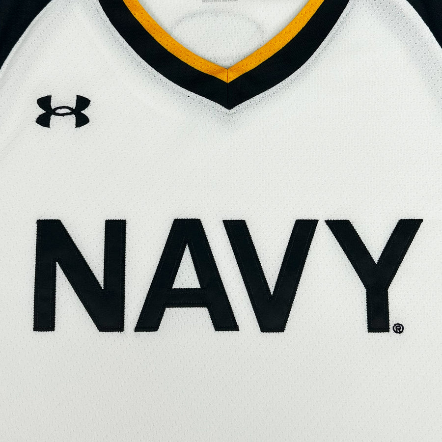 Navy Under Armour Baseball Replica Jersey (White)