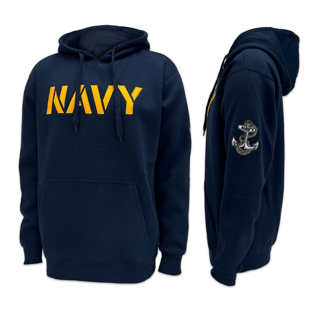 Mens navy hoodie sale sale