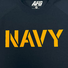 Load image into Gallery viewer, Navy Anchor Tackle Twill Embroidered Raglan Fleece Crewneck (Navy)