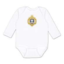 Load image into Gallery viewer, USNA Crest Infant Long Sleeve Bodysuit