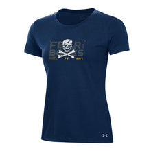 Load image into Gallery viewer, Navy Ladies Under Armour 2024 Rivalry Fear the Bones Skull T-Shirt (Navy)