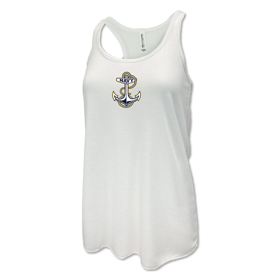 Navy Ladies Anchor Racerback