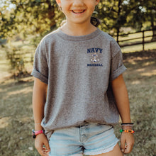 Load image into Gallery viewer, Navy Youth Anchor Baseball T-Shirt