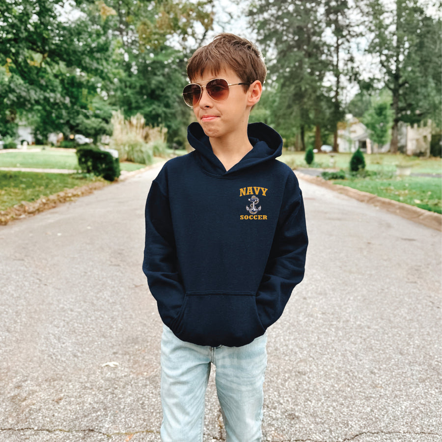 Navy Youth Anchor Soccer Hood