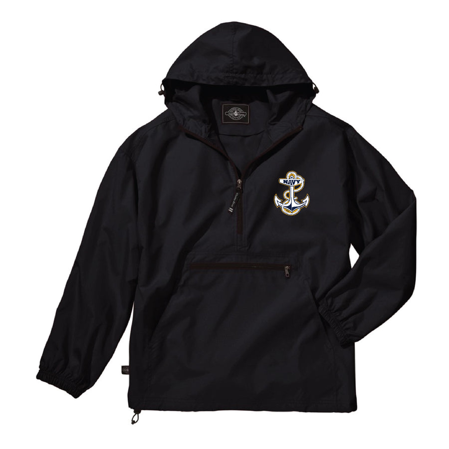 Navy Anchor Youth Pack-N-Go Pullover