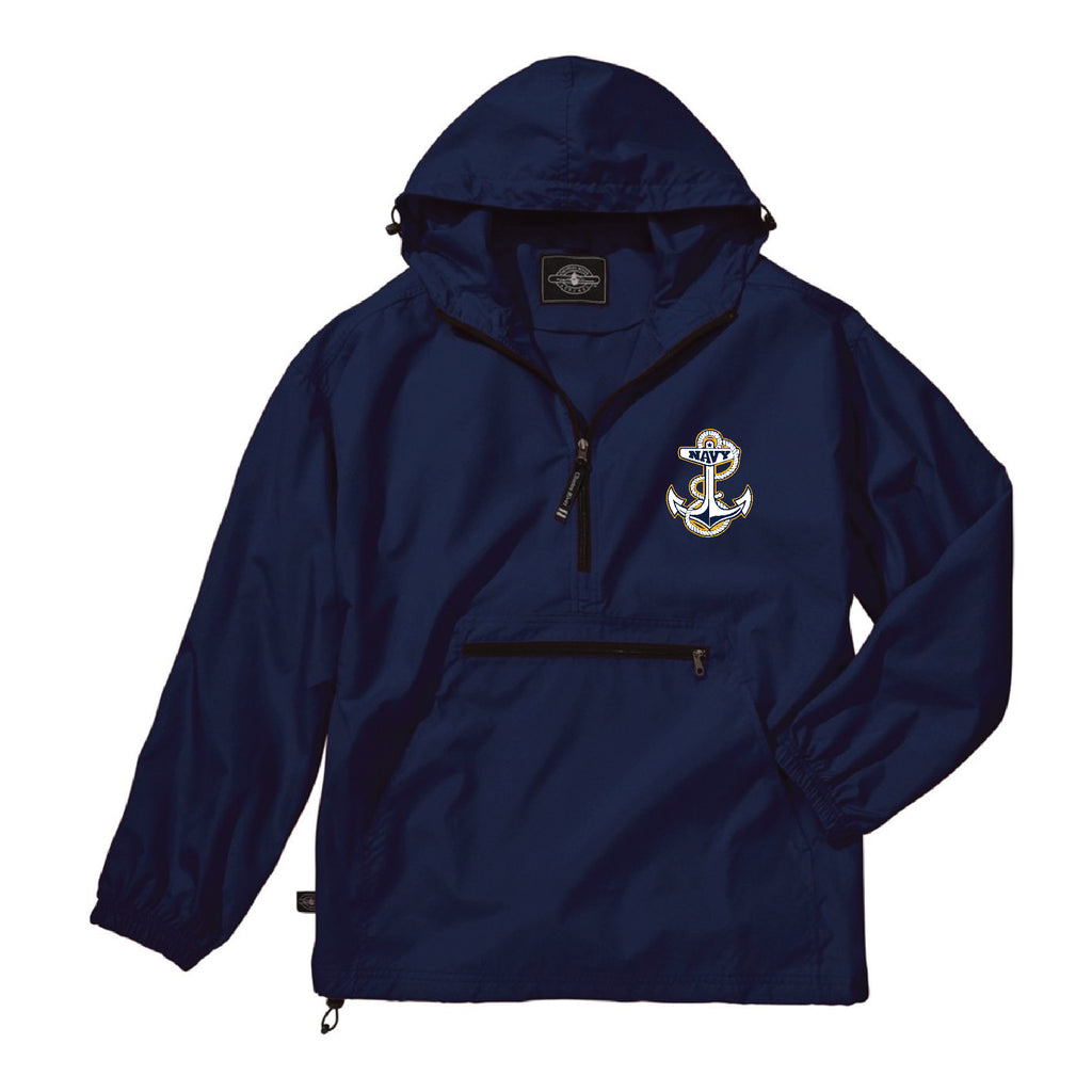 Navy Anchor Youth Pack-N-Go Pullover