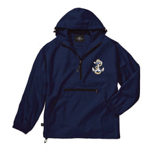 Load image into Gallery viewer, Navy Anchor Youth Pack-N-Go Pullover