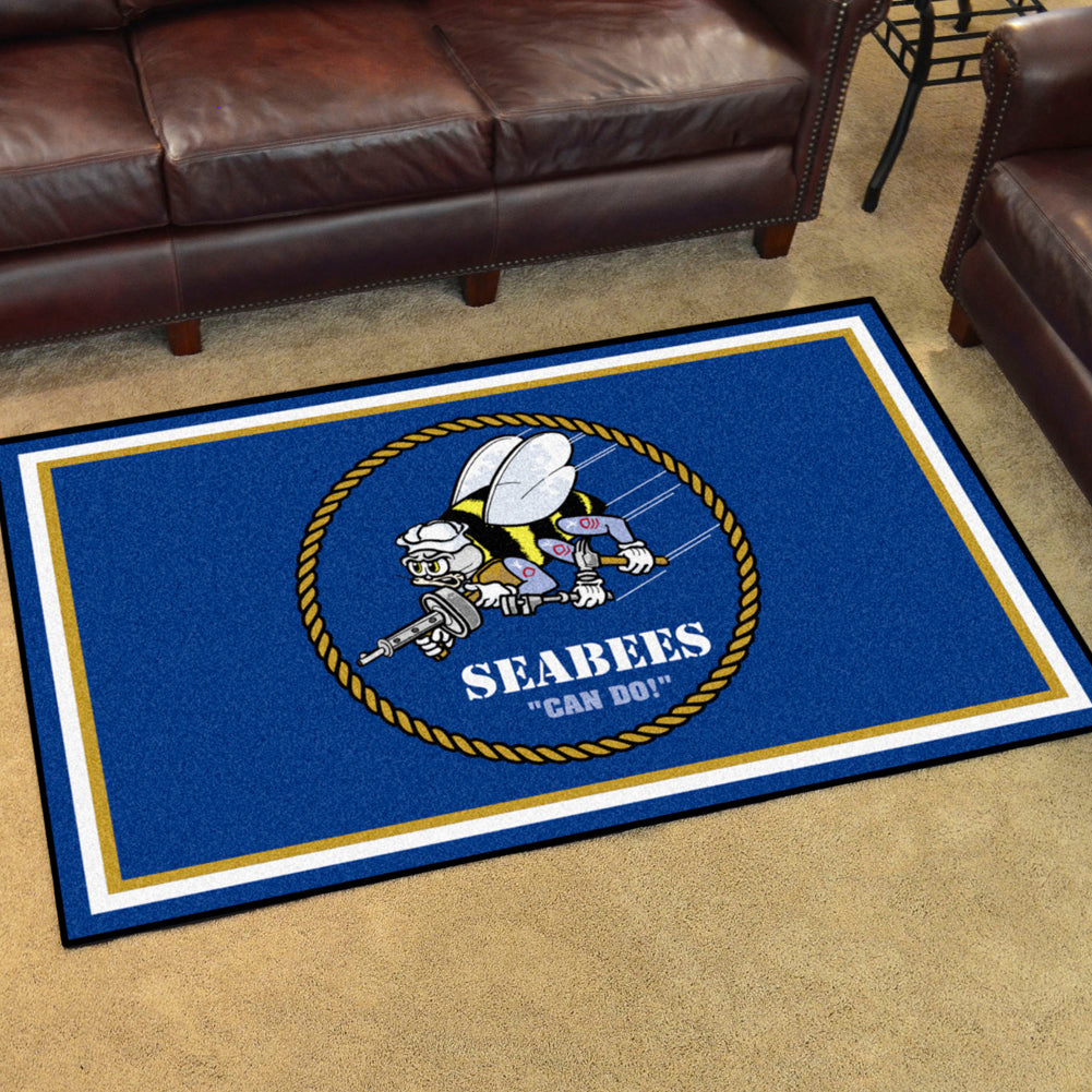 NAVY SEABEES RUG (4'X 6')