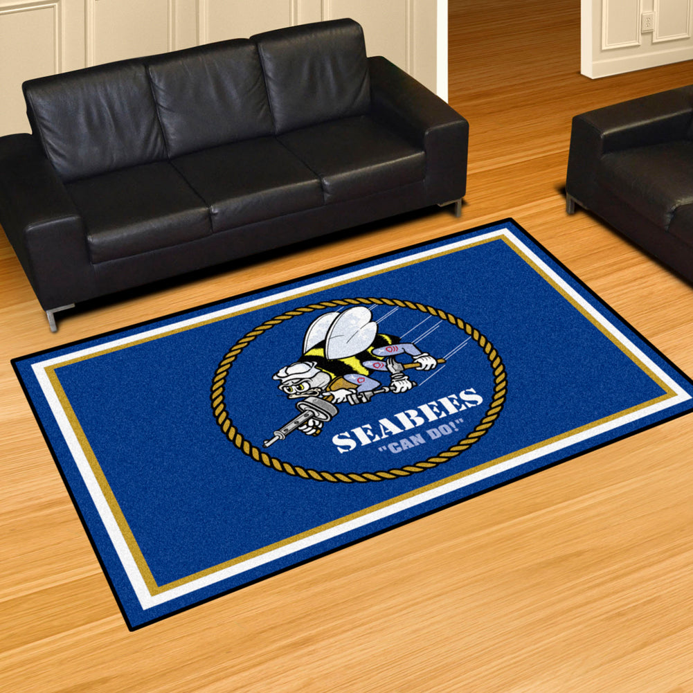 NAVY SEABEES RUG (5'X 8')