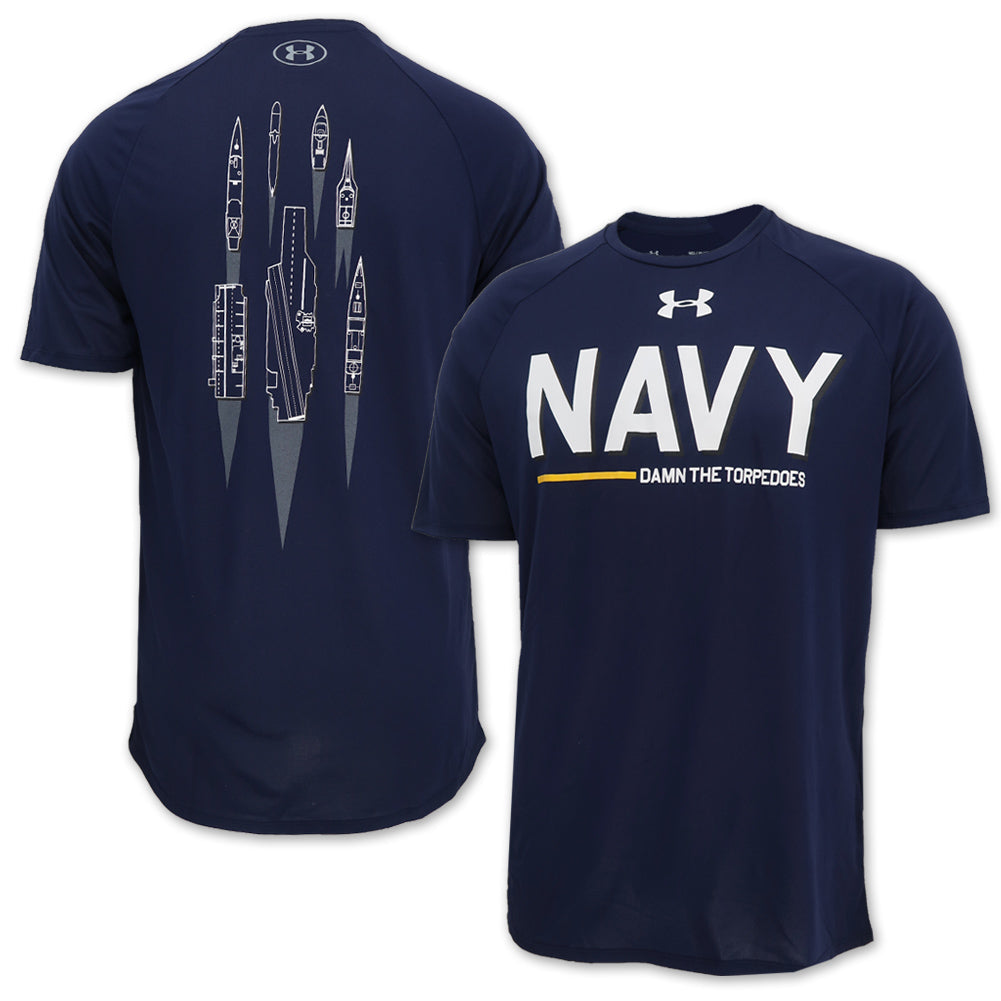 Navy blue under armour shirt online