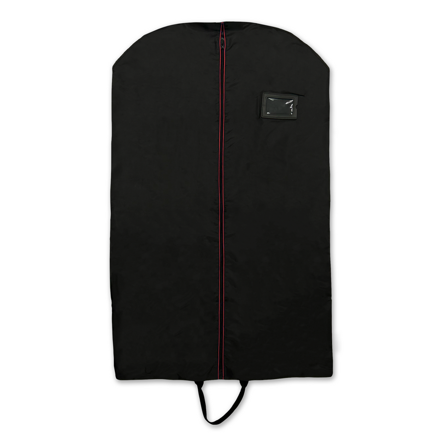 Lightweight Dress Uniform Garment Bag (Black With Red Zip)