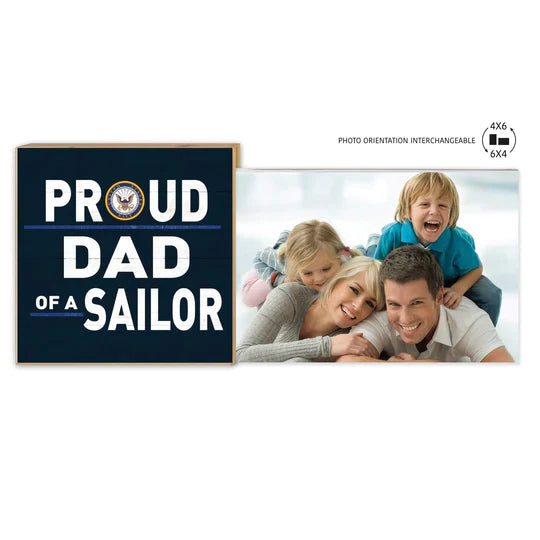 Navy Floating Picture Frame Military Proud Dad*