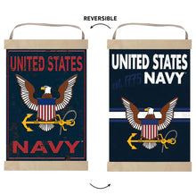 Load image into Gallery viewer, Navy Faux Rusted Reversible Banner*