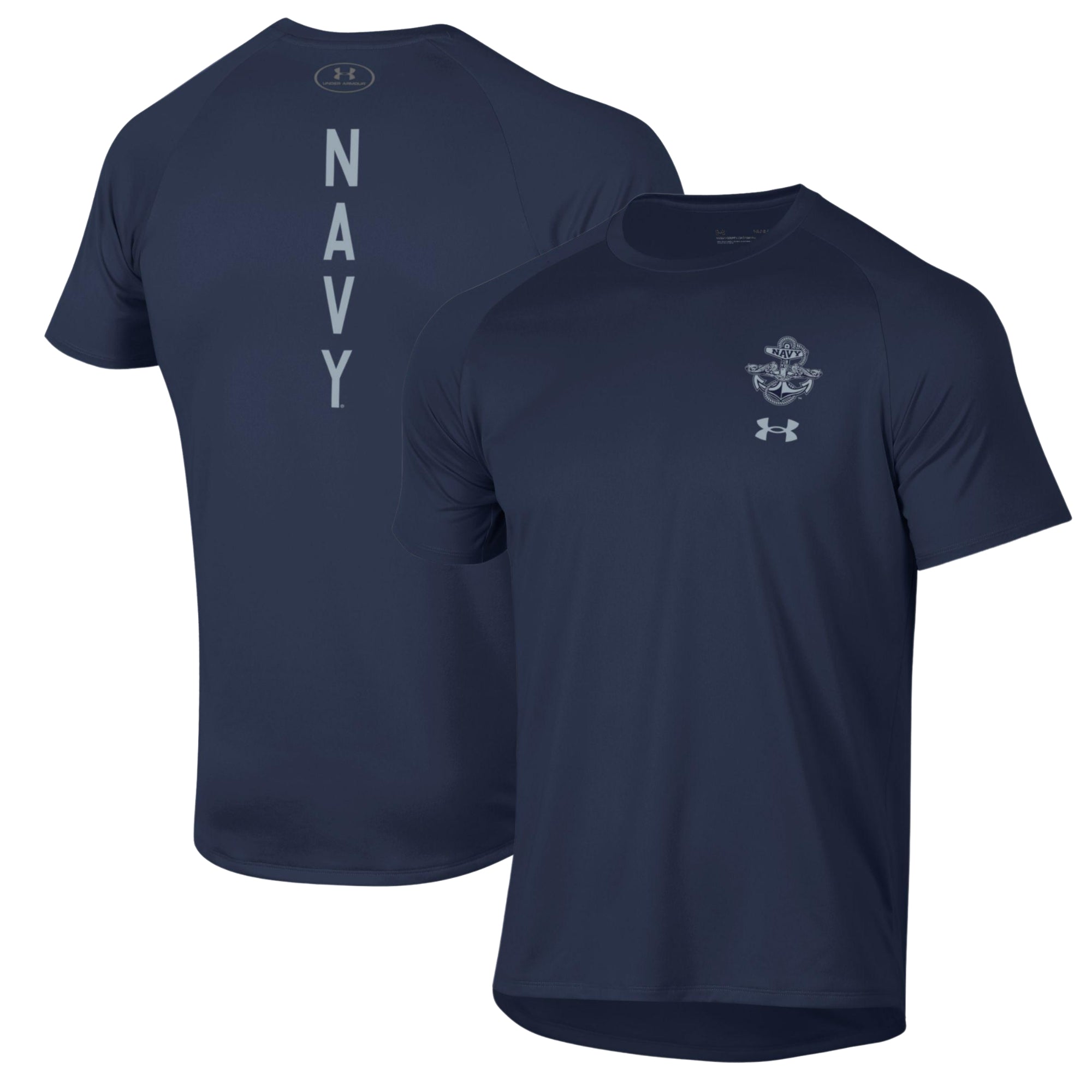 Navy Under Armour 2023 Rivalry Anchor Silent Service Spine Tech T-Shirt (Navy), XL