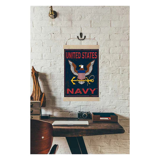 Navy Faux Rusted Reversible Banner*