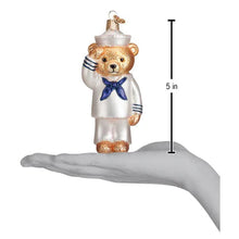 Load image into Gallery viewer, Navy Sailor Bear Ornament