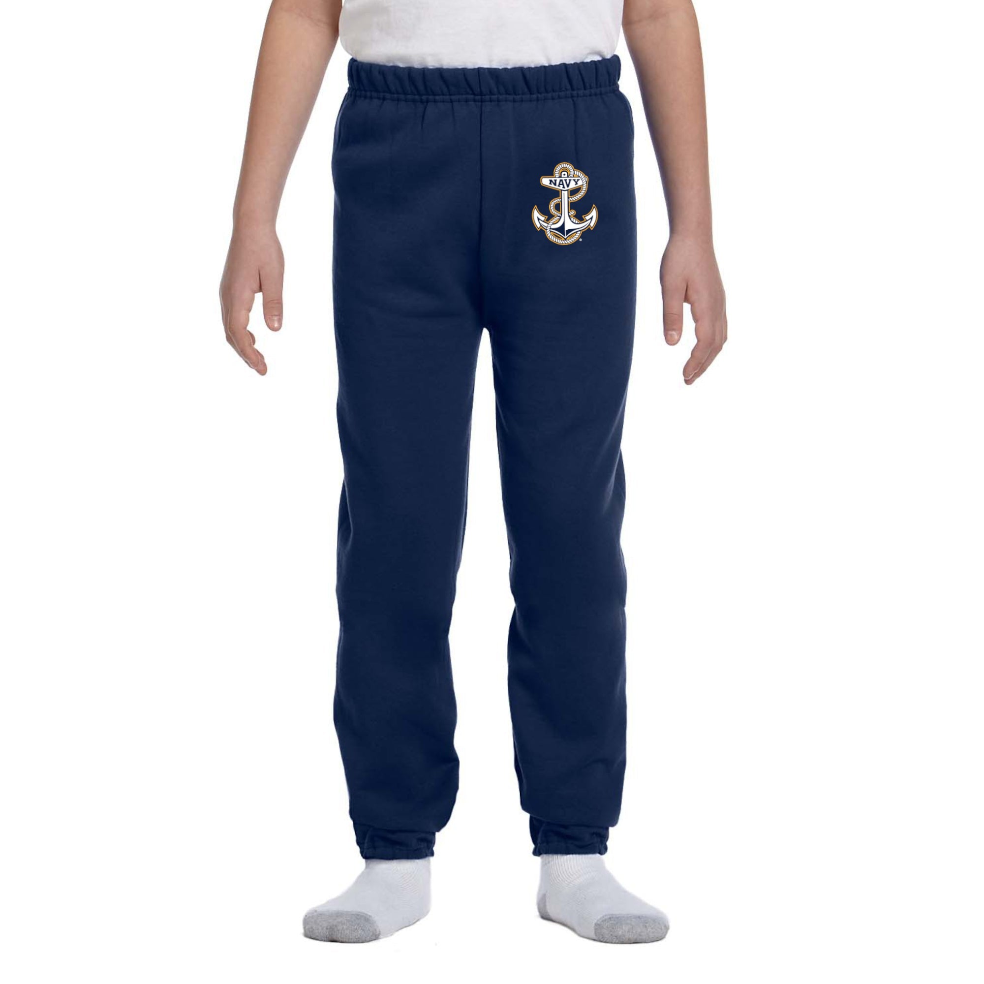 AFG Navy Anchor Youth Sweatpants Grey XL