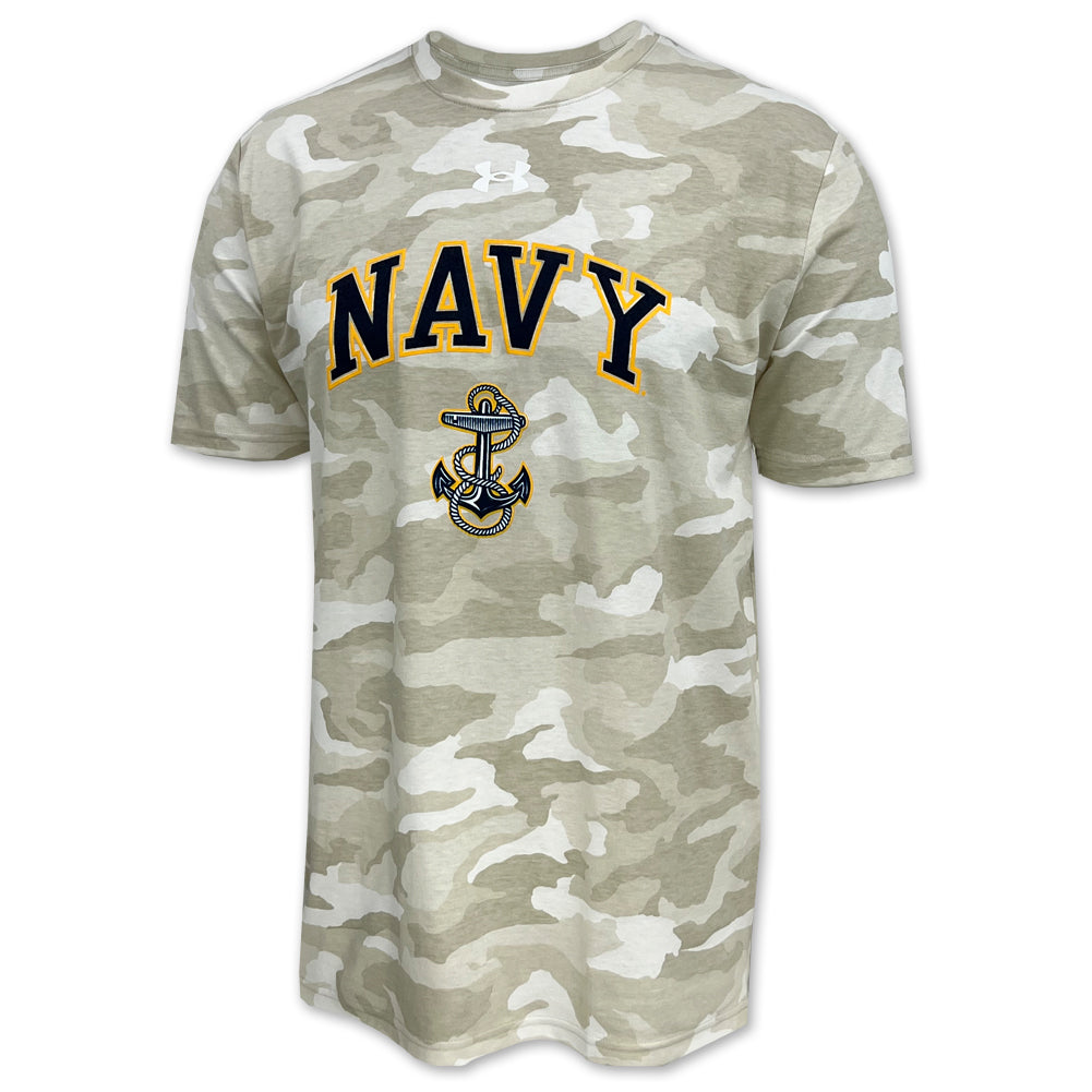 overvældende Uden Cornwall Navy Under Armour Camo T-Shirt (Sand)
