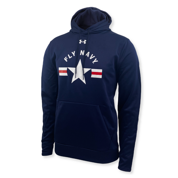 Navy Under Armour Fly Navy Pullover Hood Navy