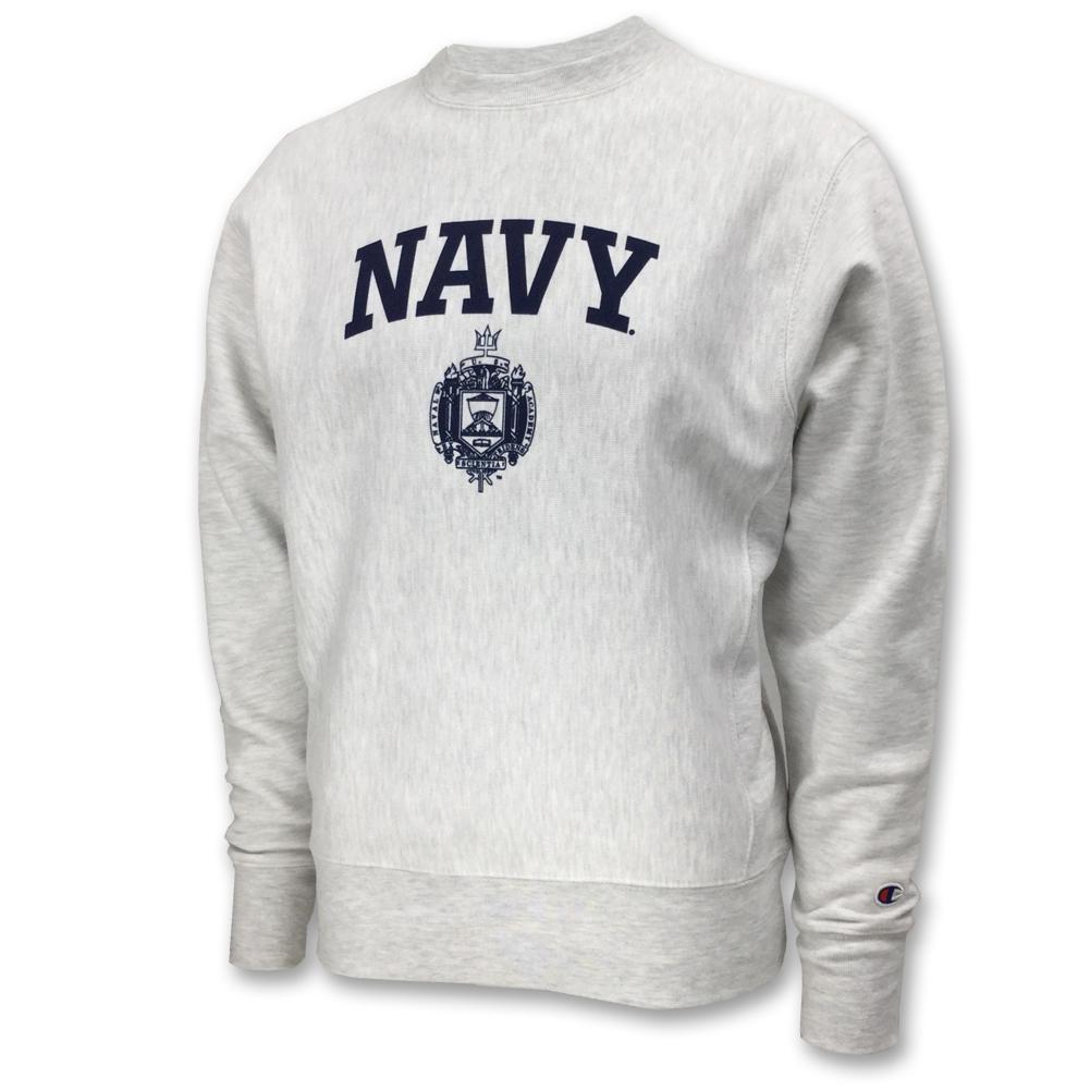 U.S. Navy Sweatshirts: USNA Champion Weave Ash